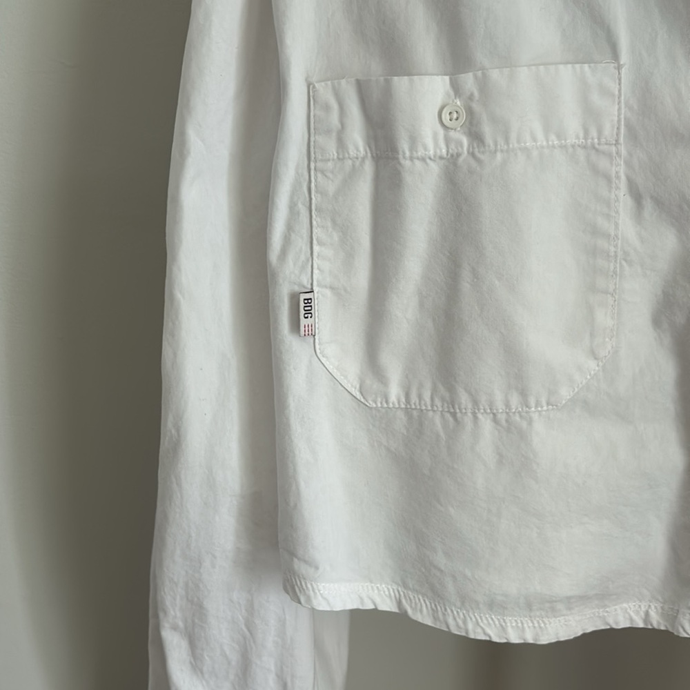 Urban Outfitters BDG Corey Cropped Button-down Shirt Classic White Size Large - Picture 6 of 7